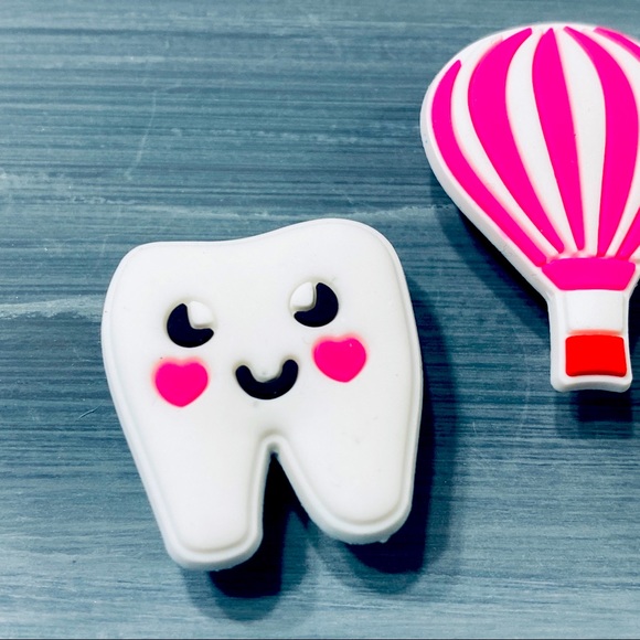 CROCS Accessories Jibbitz Tooth Hot Air Balloon Emoji Face Poshmark